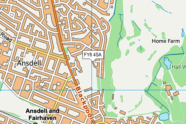 FY8 4SA map - OS VectorMap District (Ordnance Survey)