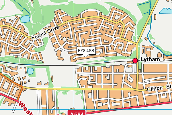 FY8 4SB map - OS VectorMap District (Ordnance Survey)