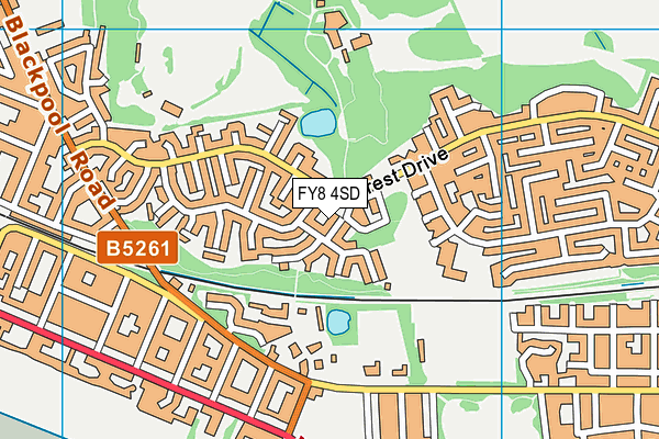 FY8 4SD map - OS VectorMap District (Ordnance Survey)