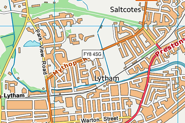 FY8 4SG map - OS VectorMap District (Ordnance Survey)