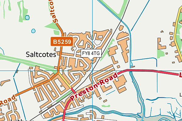 FY8 4TG map - OS VectorMap District (Ordnance Survey)