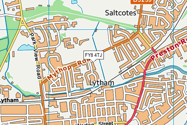 FY8 4TJ map - OS VectorMap District (Ordnance Survey)