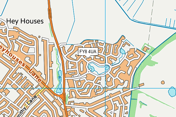FY8 4UA map - OS VectorMap District (Ordnance Survey)