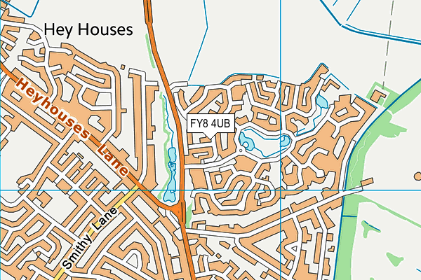 FY8 4UB map - OS VectorMap District (Ordnance Survey)