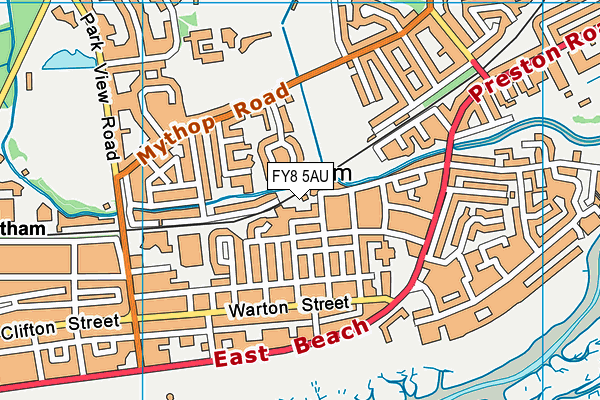 FY8 5AU map - OS VectorMap District (Ordnance Survey)