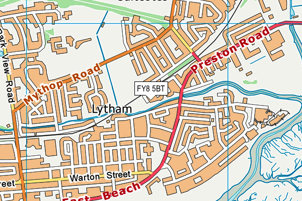 FY8 5BT map - OS VectorMap District (Ordnance Survey)