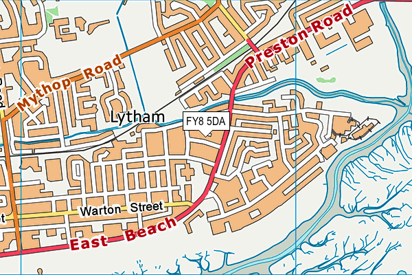 FY8 5DA map - OS VectorMap District (Ordnance Survey)