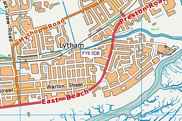 FY8 5DB map - OS VectorMap District (Ordnance Survey)