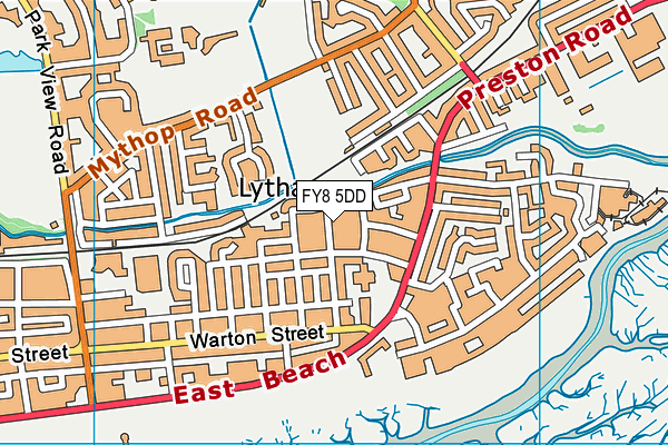 FY8 5DD map - OS VectorMap District (Ordnance Survey)