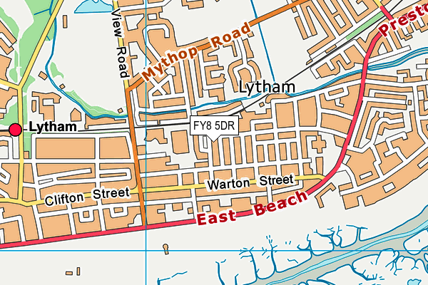 FY8 5DR map - OS VectorMap District (Ordnance Survey)