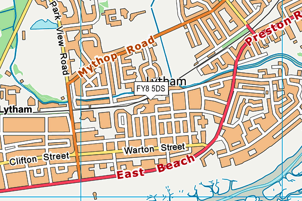FY8 5DS map - OS VectorMap District (Ordnance Survey)