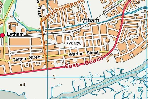 FY8 5DW map - OS VectorMap District (Ordnance Survey)