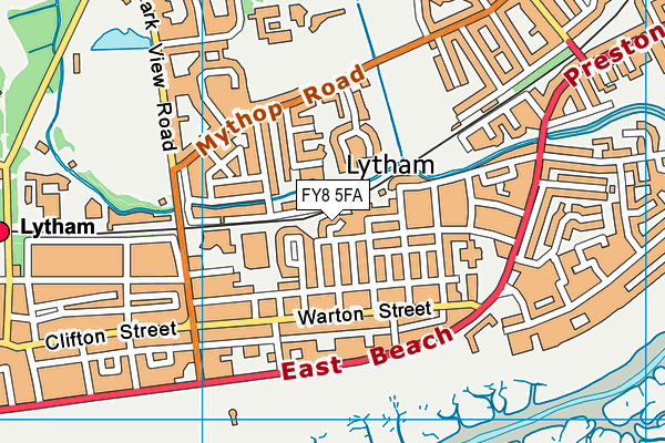 FY8 5FA map - OS VectorMap District (Ordnance Survey)
