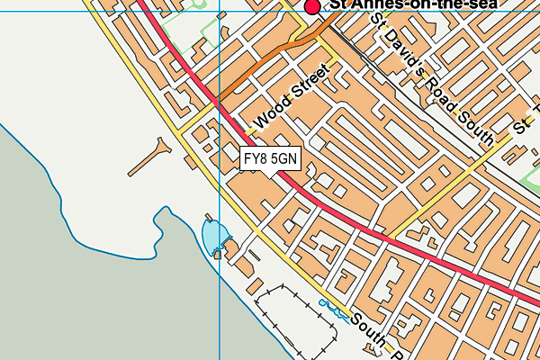 FY8 5GN map - OS VectorMap District (Ordnance Survey)