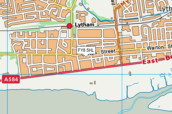 FY8 5HL map - OS VectorMap District (Ordnance Survey)