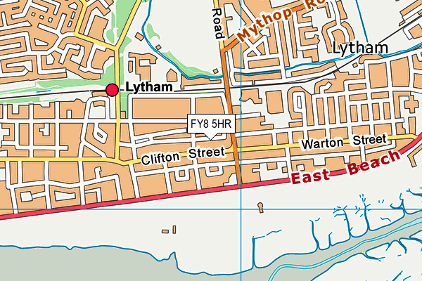 Lytham Catholic Club map (FY8 5HR) - OS VectorMap District (Ordnance Survey)