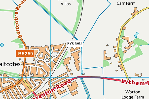 FY8 5HU map - OS VectorMap District (Ordnance Survey)