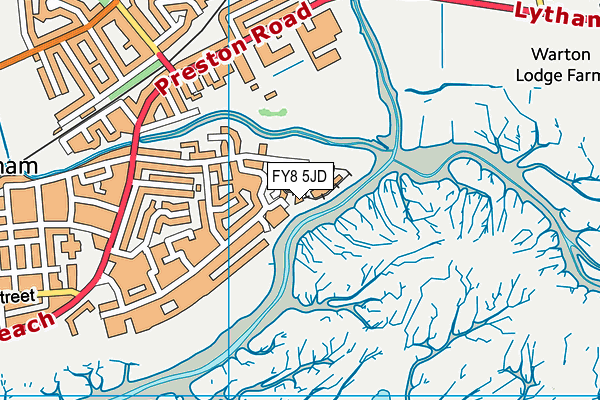 FY8 5JD map - OS VectorMap District (Ordnance Survey)