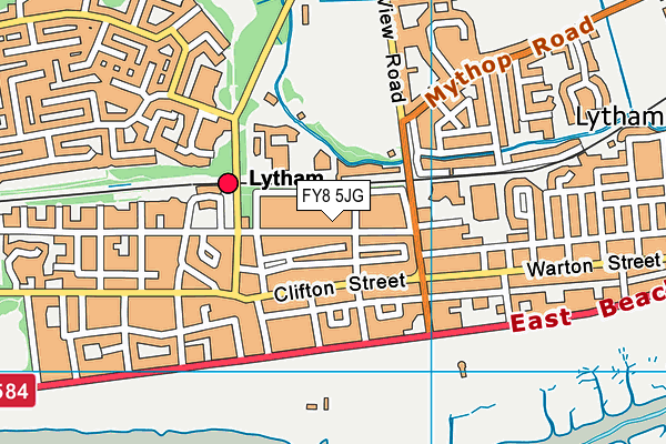 FY8 5JG map - OS VectorMap District (Ordnance Survey)