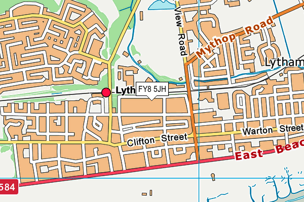 FY8 5JH map - OS VectorMap District (Ordnance Survey)