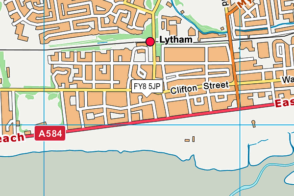 FY8 5JP map - OS VectorMap District (Ordnance Survey)