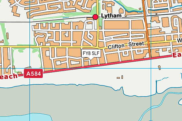 FY8 5LF map - OS VectorMap District (Ordnance Survey)