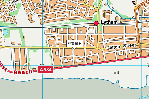 FY8 5LH map - OS VectorMap District (Ordnance Survey)