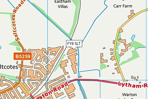 FY8 5LT map - OS VectorMap District (Ordnance Survey)