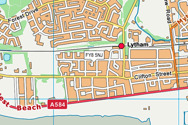 FY8 5NJ map - OS VectorMap District (Ordnance Survey)