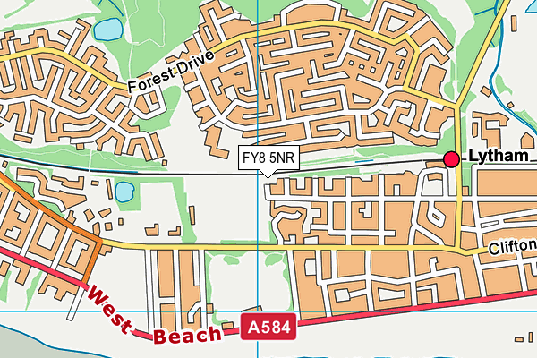 FY8 5NR map - OS VectorMap District (Ordnance Survey)