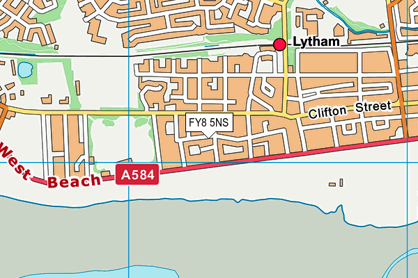 FY8 5NS map - OS VectorMap District (Ordnance Survey)
