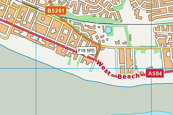 FY8 5PD map - OS VectorMap District (Ordnance Survey)