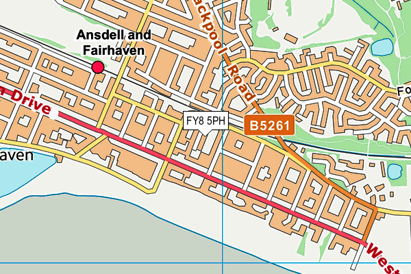 FY8 5PH map - OS VectorMap District (Ordnance Survey)