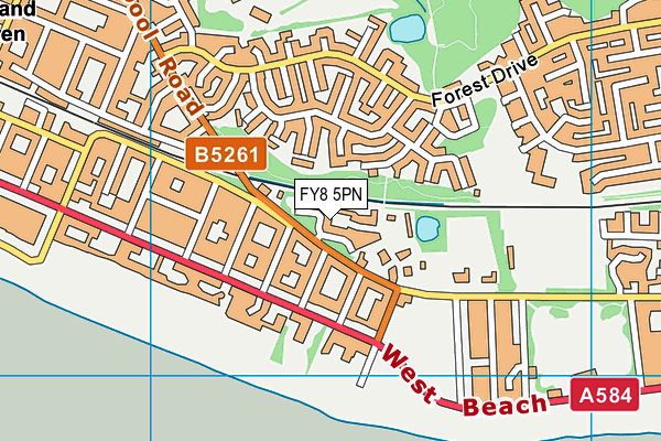FY8 5PN map - OS VectorMap District (Ordnance Survey)