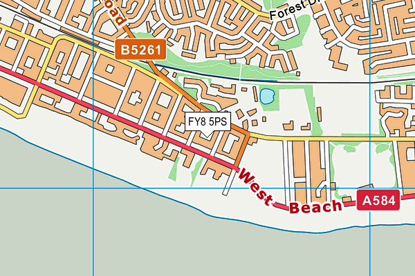FY8 5PS map - OS VectorMap District (Ordnance Survey)