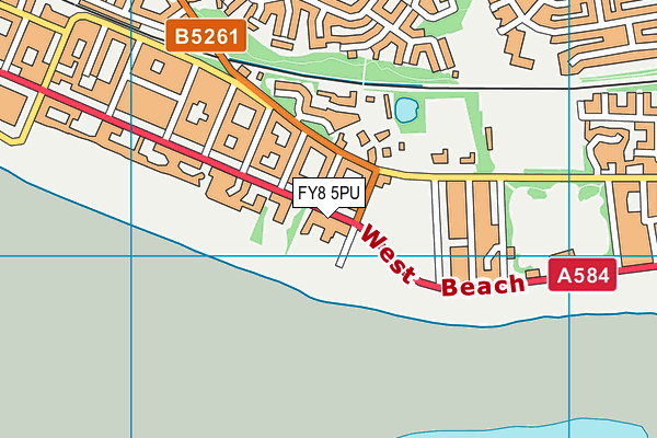 FY8 5PU map - OS VectorMap District (Ordnance Survey)