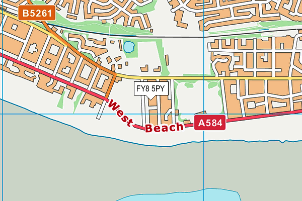 FY8 5PY map - OS VectorMap District (Ordnance Survey)
