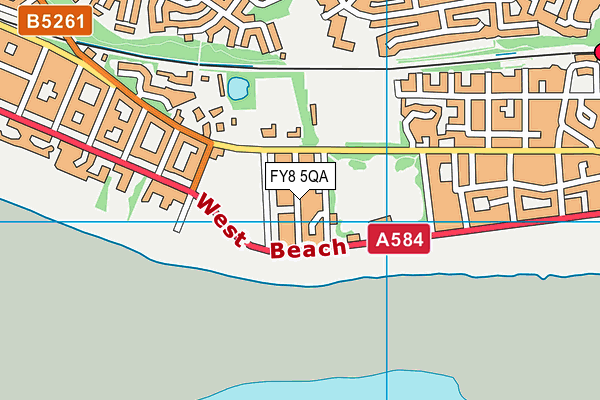 FY8 5QA map - OS VectorMap District (Ordnance Survey)