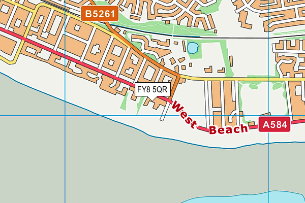 FY8 5QR map - OS VectorMap District (Ordnance Survey)