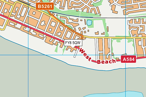 FY8 5QW map - OS VectorMap District (Ordnance Survey)