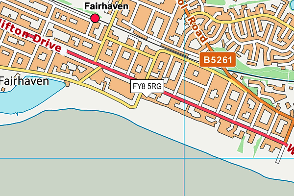 FY8 5RG map - OS VectorMap District (Ordnance Survey)