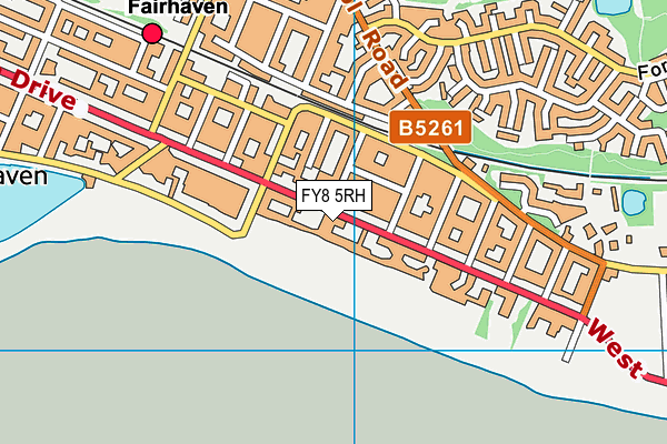 FY8 5RH map - OS VectorMap District (Ordnance Survey)