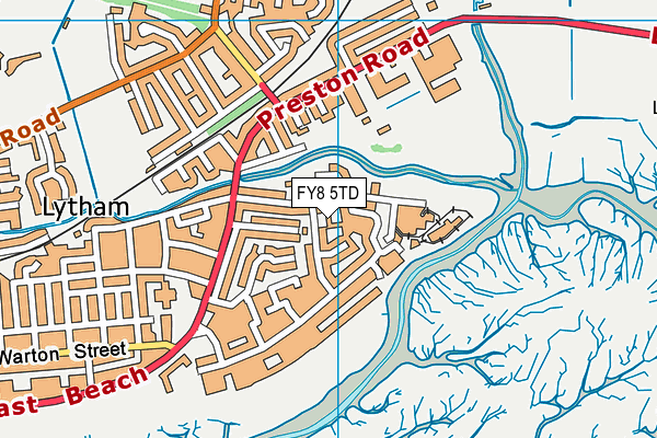 FY8 5TD map - OS VectorMap District (Ordnance Survey)