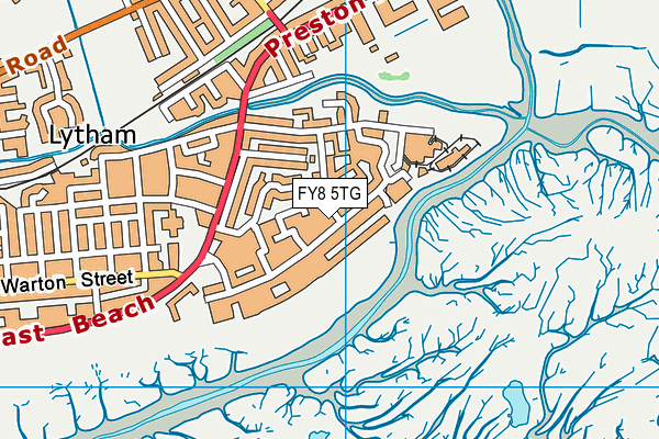 FY8 5TG map - OS VectorMap District (Ordnance Survey)
