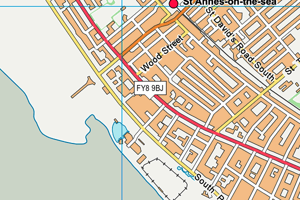 FY8 9BJ map - OS VectorMap District (Ordnance Survey)