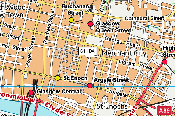 G1 1DA map - OS VectorMap District (Ordnance Survey)