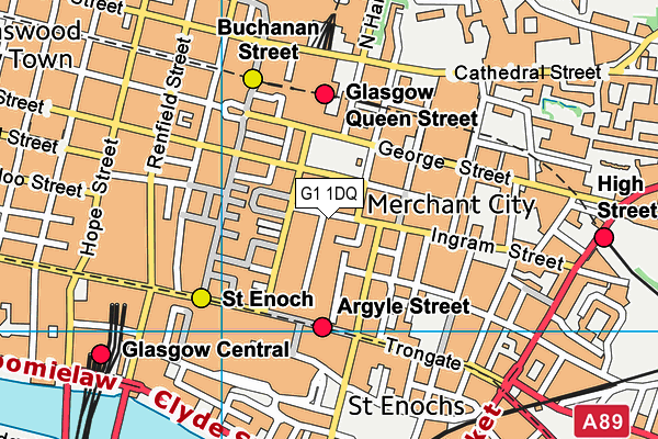 G1 1DQ map - OS VectorMap District (Ordnance Survey)