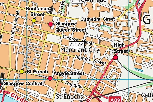 G1 1GY map - OS VectorMap District (Ordnance Survey)