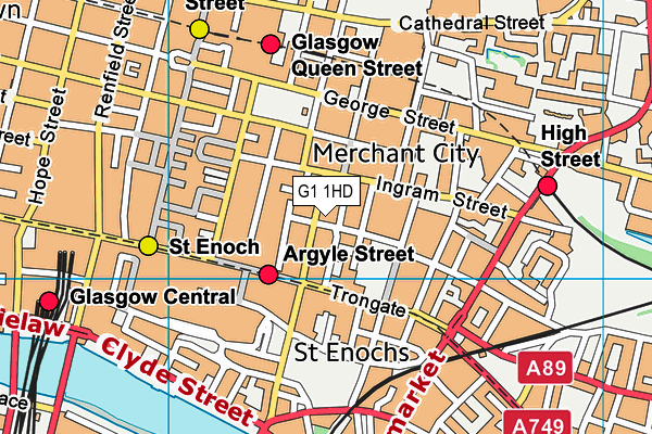 G1 1HD map - OS VectorMap District (Ordnance Survey)