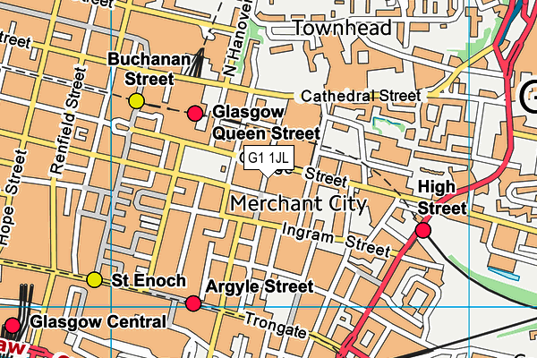 G1 1JL map - OS VectorMap District (Ordnance Survey)